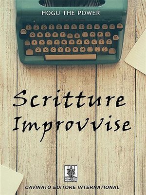 cover image of Scritture improvvise